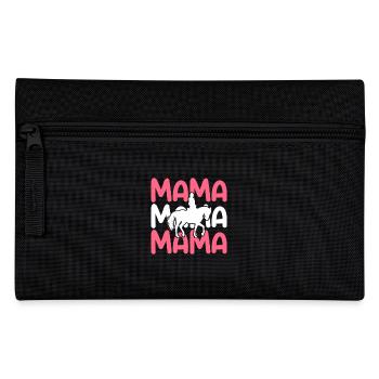 Reiten Mama Mutter Pferde - Federtasche - Schwarz - Vorne