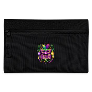 Mardi Gras Bruh - Karneval - Maske - Geschenk - Federtasche - Schwarz - Vorne