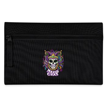 Mardi Gras - Karneval - Totenkopf - Geschenk - Federtasche - Schwarz - Vorne
