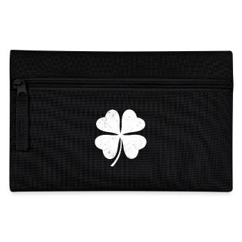 White Shamrock - Pencil Case - black - Front