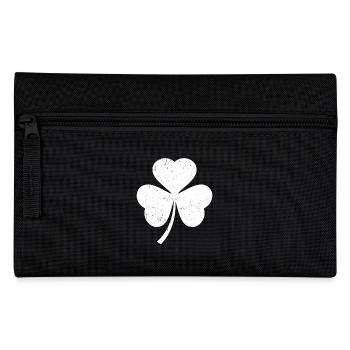 White Shamrock - Pencil Case - black - Front
