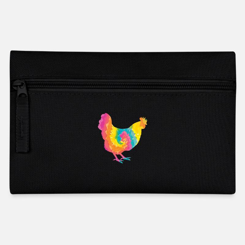 Hühner Henne - Federtasche - Schwarz