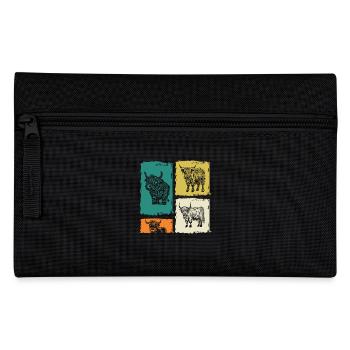 Cow Cattle Highland Cattle - Pencil Case - black - Front