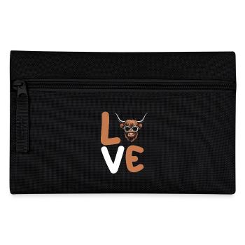 Cow Cattle Highland Cattle - Pencil Case - black - Front