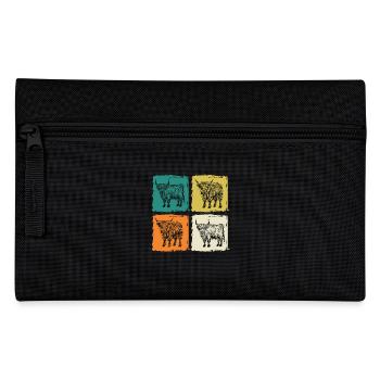 Cow Cattle Highland Cattle - Pencil Case - black - Front