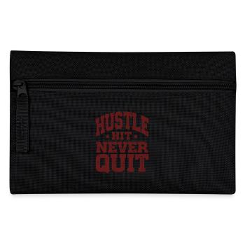 Hustle Hit Never Quit Sportler Fitness - Federtasche - Schwarz - Vorne