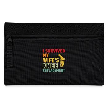 I survived my wife's knee surgery - Pencil Case - black - Front