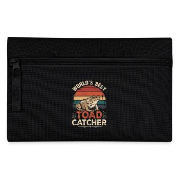 World's Best Toad Catcher Retro - Pencil Case - black - Front