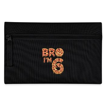 Bro I’m 6 Funny Pizza Birthday Design - Trousse - noir - Devant