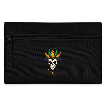 Mardi Gras - Carnaval - Crâne - Cadeau - Trousse - noir - Devant