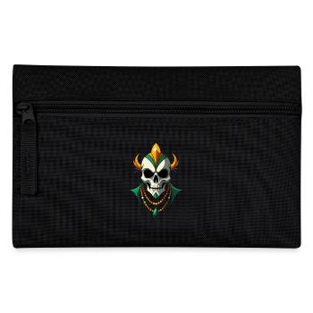 Mardi Gras skull - Carnival - Costume - Gift - Federtasche - Schwarz - Vorne