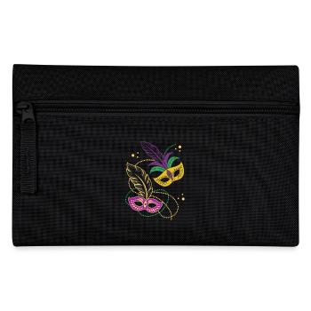 Mardi Gras - Karneval - Maske - Geschenk - Federtasche - Schwarz - Vorne