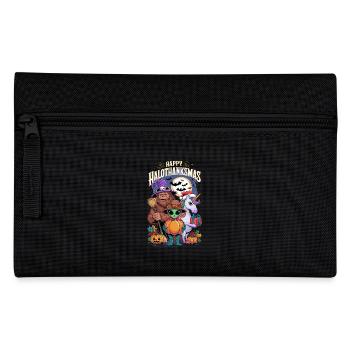 Happy Halothanksmas Alien Unicorn Bigfoot - Pencil Case - black - Front