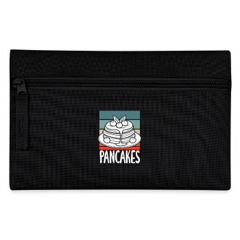 Pancakes Retro Breakfast Enjoyment - Pencil Case - black - Front