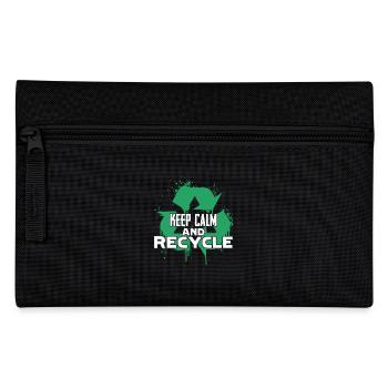 Earth Day Keep Calm And Recycle - Pencil Case - black - Front