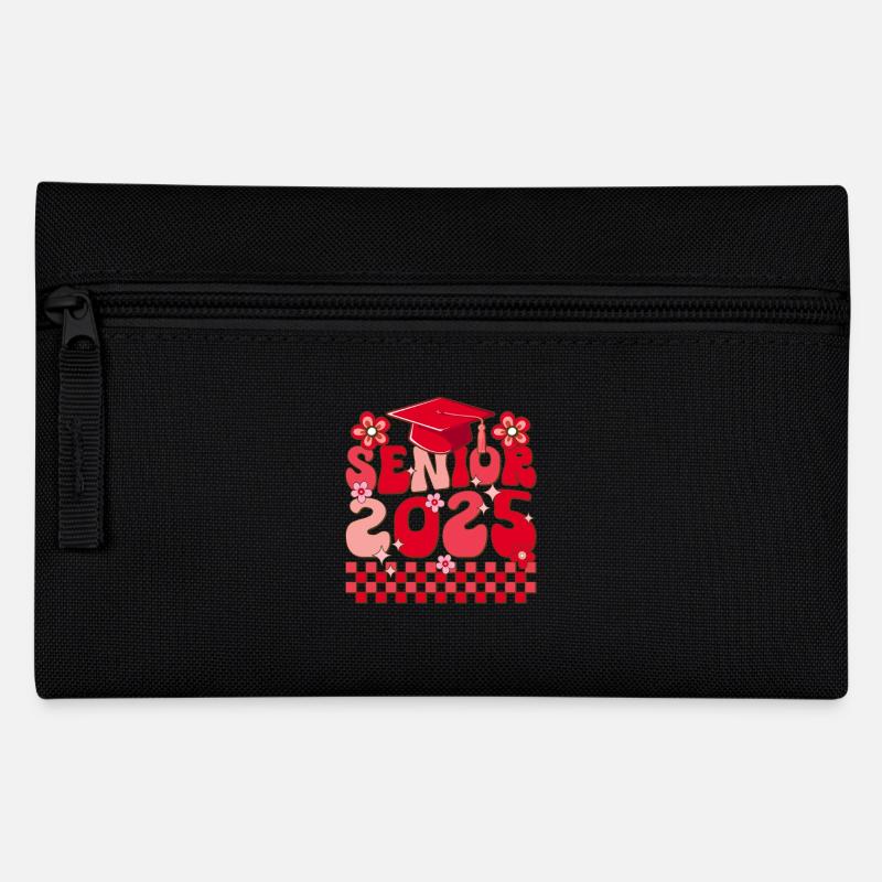 Senior 2025 Graduation Retro Style - Federtasche - Schwarz