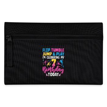 Gymnastics Birthday 7 years - Pencil Case - black - Front