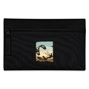 Kitesurfen Kitesurfer Kiteboard - Federtasche - Schwarz - Vorne