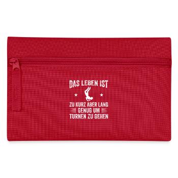 Turnen Mädchen Gymnastik Turnanzug Turnerin - Federtasche - Rot - Vorne