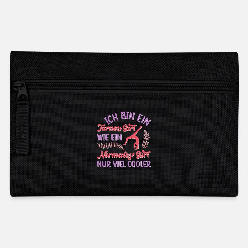 Turnen Mädchen Gymnastik Turnanzug Turnerin - Federtasche - Schwarz