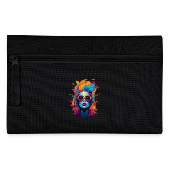 Fascinating Woman Art with Colors and City - Pencil Case - black - Front