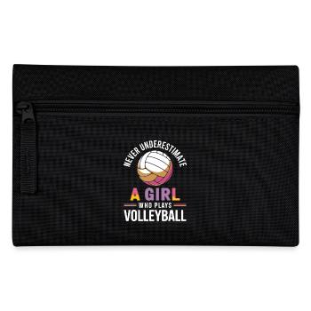 Volleyball Spruch Lustiges Volleyball Geschenk - Federtasche - Schwarz - Vorne