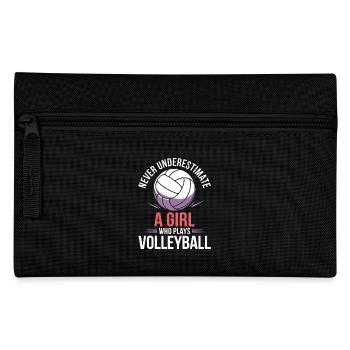Volleyball Saying Funny Volleyball Gift - Pencil Case - black - Front
