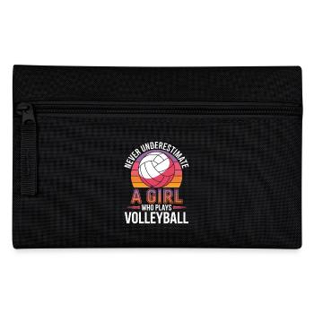 Volleyball Spruch Lustiges Volleyball Geschenk - Federtasche - Schwarz - Vorne