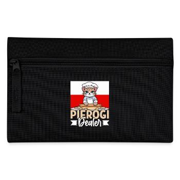 Pierogi Dealer – Lustige Katze & Polnische Küche - Federtasche - Schwarz - Vorne
