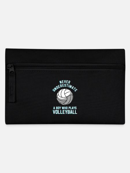 Volleyball Spruch Lustiges Volleyball Geschenk - Federtasche - Schwarz