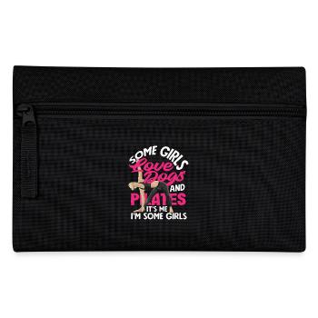 Pilates Und Hunde Liebende Mädchen - Federtasche - Schwarz - Vorne