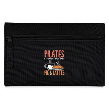 Pilates I thought you said pie & lattes - Pencil Case - black - Front