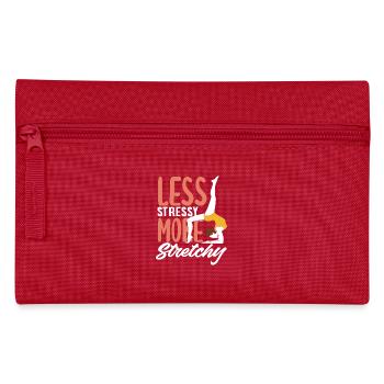 Pilates: Less stress, more flexibility - Pencil Case - red - Front