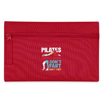Pilates Nicht Pupsen Humorvolle Übung - Federtasche - Rot - Vorne