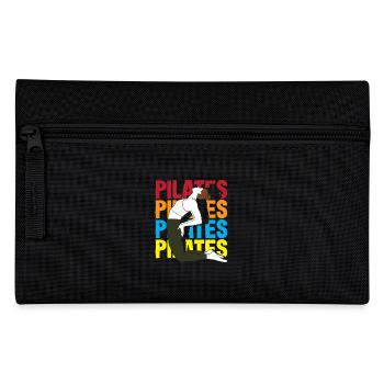 Pilates Enthusiast Colorful Motif For Your Training - Pencil Case - black - Front