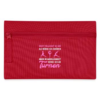 Turnen Mädchen Gymnastik Turnanzug Turnerin - Federtasche - Rot - Vorne