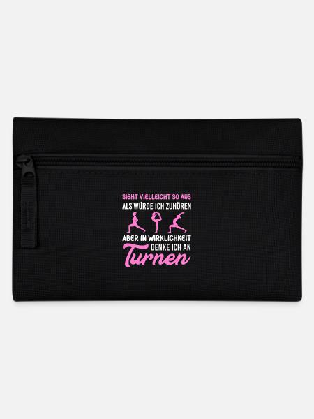 Turnen Mädchen Gymnastik Turnanzug Turnerin - Federtasche - Schwarz