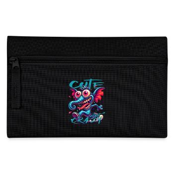 Style de bande dessinée éléphant mignon mais fou - Trousse - noir - Devant