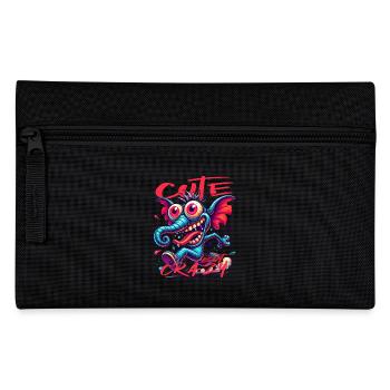Style de bande dessinée éléphant mignon mais fou - Trousse - noir - Devant