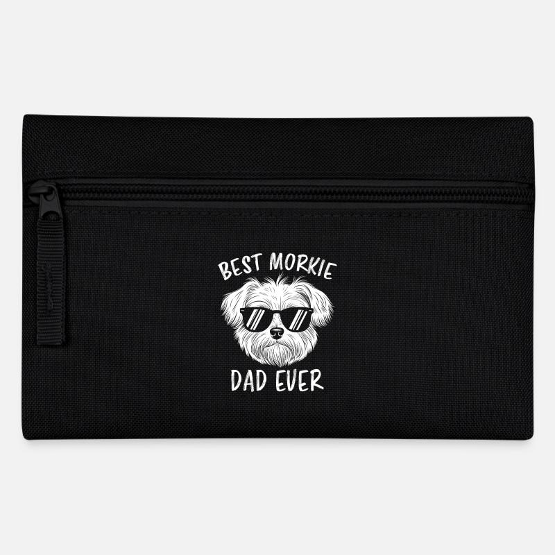 Morkie Spruch Hunde Papa Lustiges Morkie Geschenk - Federtasche - Schwarz