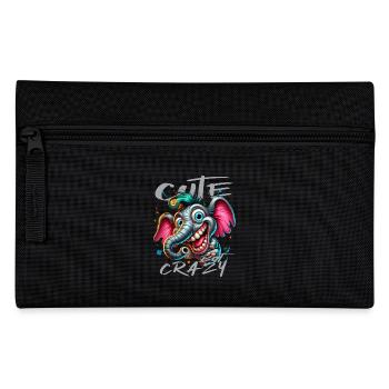 Cute but Crazy Elefant Comic Stil - Federtasche - Schwarz - Vorne