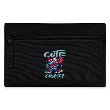 Cute but Crazy Elefant Comic Stil - Federtasche - Schwarz - Vorne
