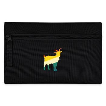 Ziegen - Federtasche - Schwarz - Vorne