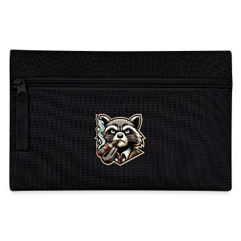 Waschbär Zigarre Chef - Federtasche - Schwarz - Vorne