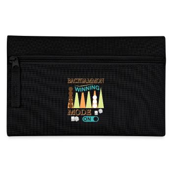Backgammon Spiel - Federtasche - Schwarz - Vorne