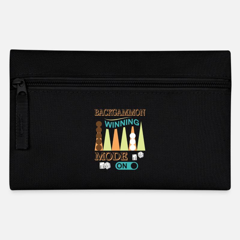 Backgammon Spiel - Federtasche - Schwarz