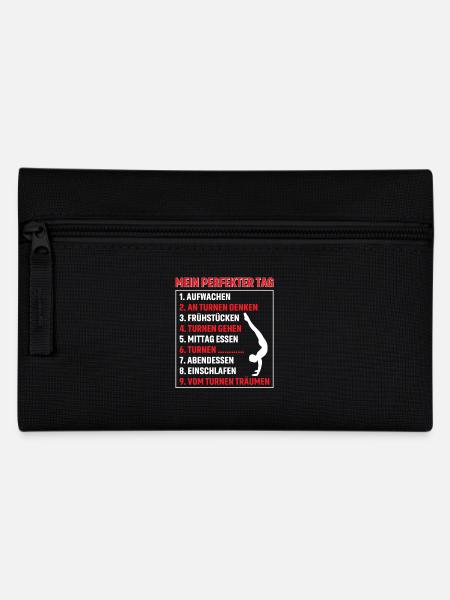 Turnen Mädchen Gymnastik Turnanzug Turnerin - Federtasche - Schwarz