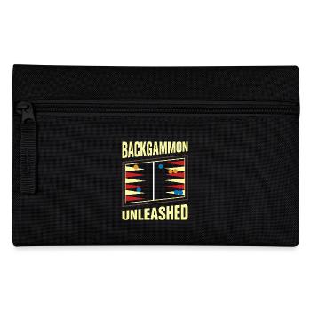 Backgammon Spiel - Federtasche - Schwarz - Vorne