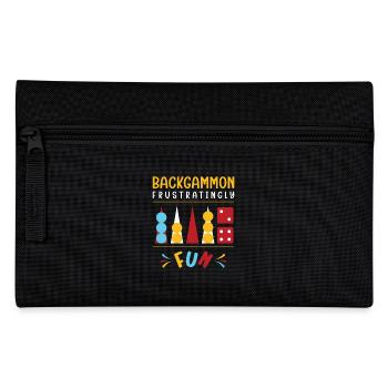 Backgammon Spiel - Federtasche - Schwarz - Vorne