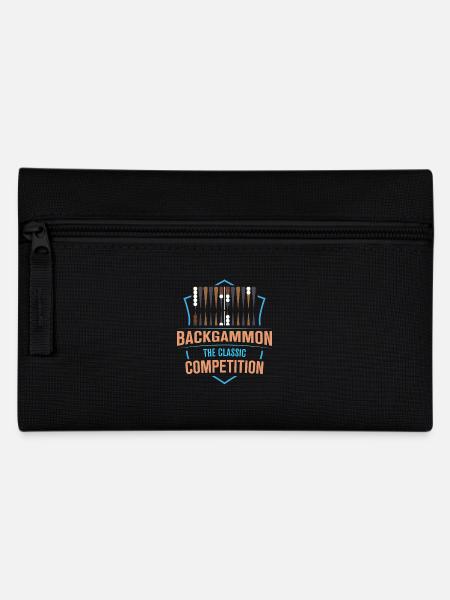 Backgammon Spiel - Federtasche - Schwarz